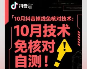 10月抖音掉线免核对技术，不保证百分百，自测-就爱副业网
