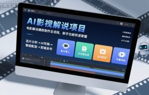 AI影视解说项目，电影解说爆款制作全流程，新手也能快速掌握-就爱副业网