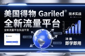 美国得物Gariled技术实战，全新流量平台​实战干货，即学即用-就爱副业网