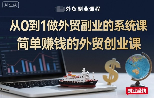 久爱副业网,网赚项目,网赚论坛博客网分享从0到1做外贸副业的系统课，简单賺钱的外贸创业课
