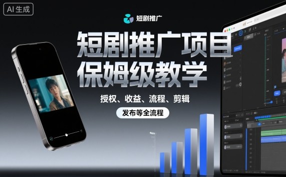 久爱副业网,网赚项目,网赚论坛博客网分享短剧推广项目保姆级教学，授权、收益、流程、剪辑，发布等全流程