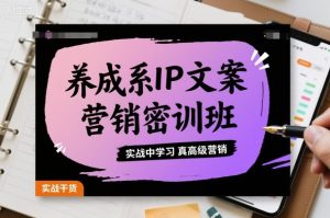 养成系IP文案营销密训班，实战中学习真高级营销-就爱副业网