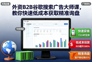 外资B2B谷歌搜索广告大师课,教你快速低成本获取精准询盘-就爱副业网