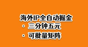 海外ip全自动掘金，2025必做蓝海项目，3分钟落地，矩阵直接开干【揭秘】-就爱副业网