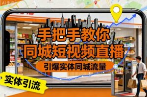 手把手教你同城短视频直播，引爆实体同城流量-就爱副业网