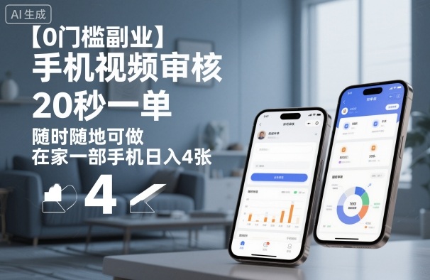 久爱副业网,网赚项目,网赚论坛博客网分享【0门槛副业】手机视频审核，20秒一单，随时随地可做，在家一部手机日入4张【揭秘】
