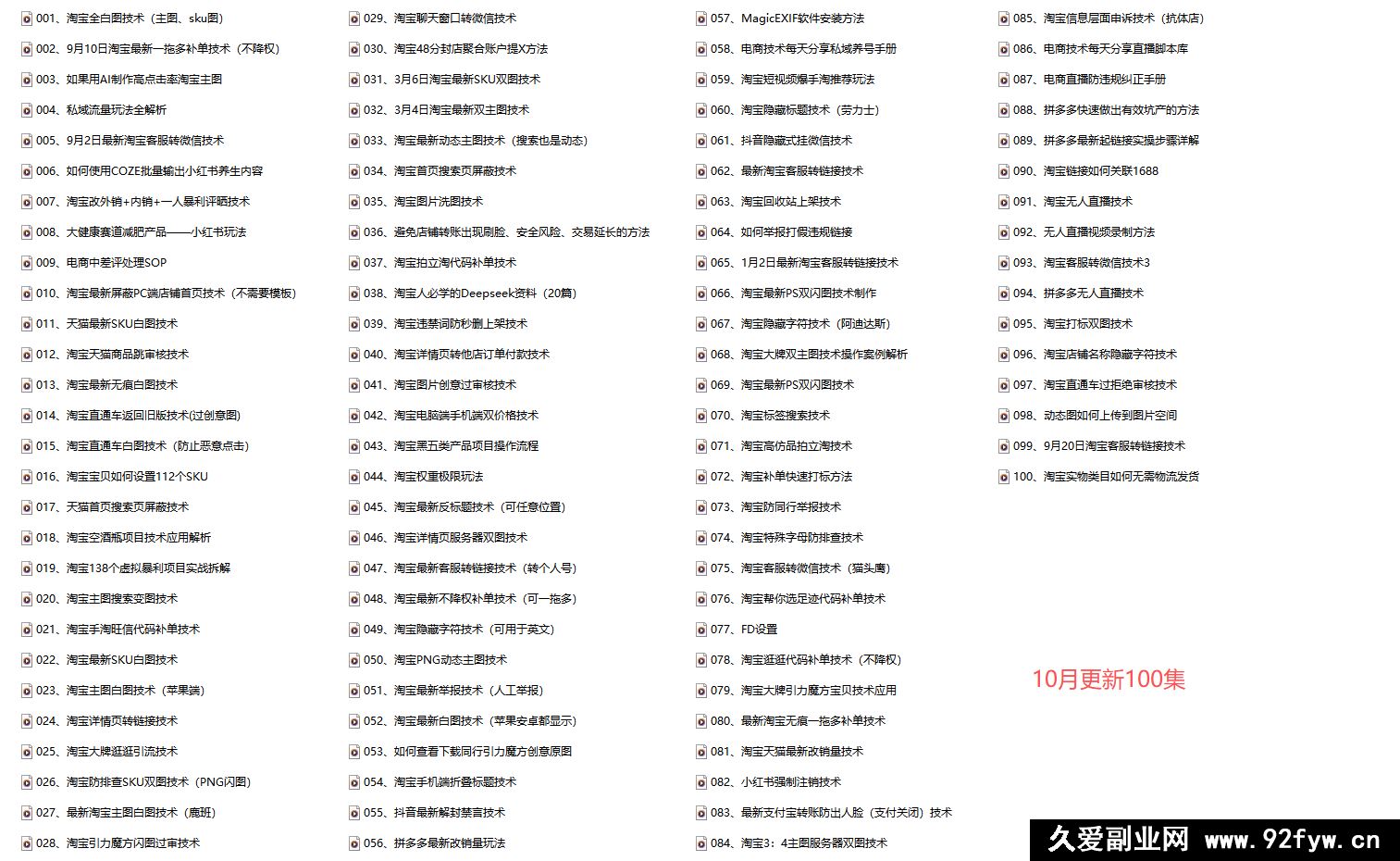 图片[2]-电商技术每天分享最新2025专栏课程10月更新(价值2188元)_-就爱副业网