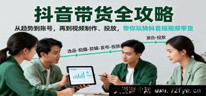 抖音带货实战指南：从最新趋势到账号起号，再到爆款视频制作、DOU+投放，手把手教你精通抖音短视频卖货-就爱副业网