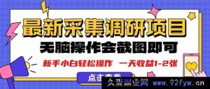（16155期）新版采集调研超简单，截图上传就行，轻松日赚1 - 2张-就爱副业网