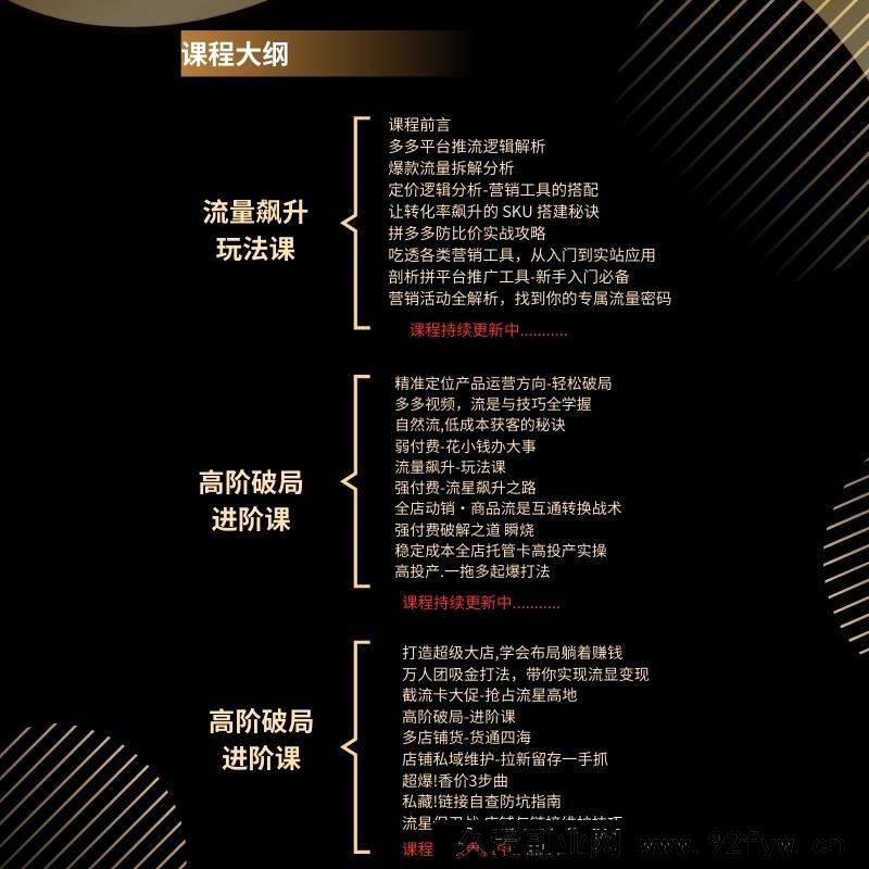 图片[2]-大炮电商-拼多多全阶实战课程2025年10月21日更新_-就爱副业网