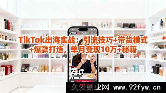 图片[1]-（16358期）「TikTok出海攻略」引流新招+带货门道+爆款塑造，月入十万+的实操秘籍-就爱副业网