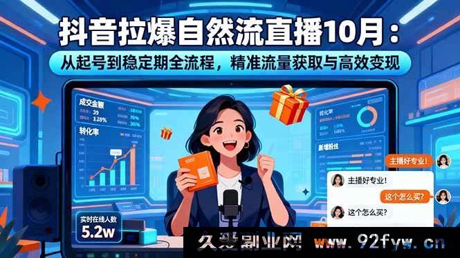 图片[1]-16339期：10月抖音自然流直播秘籍，起号到稳定期全解析，精准获流与高效变现之道-就爱副业网