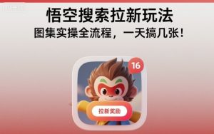 悟空搜索拉新玩法，图集实操全流程，一天搞几张-就爱副业网