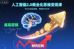 人工智能2.0商业化思维变现课，学习AI底层逻辑，把握时代红利-就爱副业网