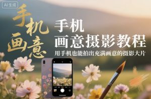 手机画意摄影教程，用手机也能拍出充满画意的摄影大片-就爱副业网