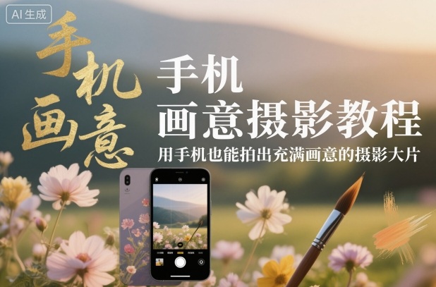 久爱副业网,网赚项目,网赚论坛博客网分享手机画意摄影教程，用手机也能拍出充满画意的摄影大片