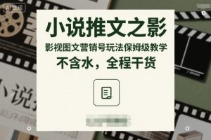 小说推文之影视图文营销号玩法保姆级教学，不含水，全程干货-就爱副业网