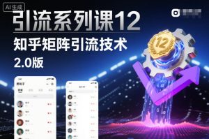 引流系列课12：知乎矩阵引流技术2.0版-就爱副业网