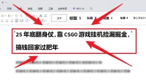 25年底翻身仗，靠CSGO游戏挂G捡漏掘金，搞钱回家过肥年【揭秘】-就爱副业网
