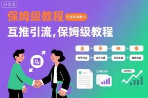 引流系列课15：互推引流，保姆级教程【文档】-就爱副业网