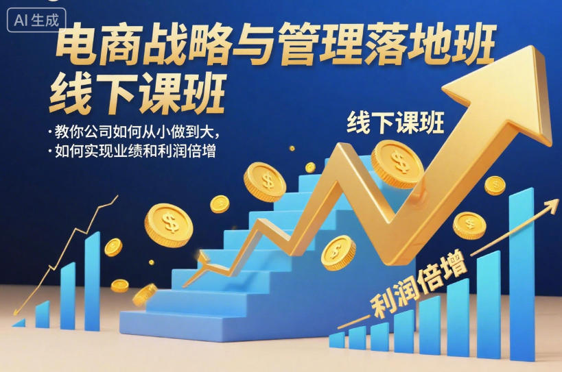 久爱副业网,网赚项目,网赚论坛博客网分享电商战略与管理落地班线下课，教你公司如何从小做到大，如何实现业绩和利润倍增【录音】