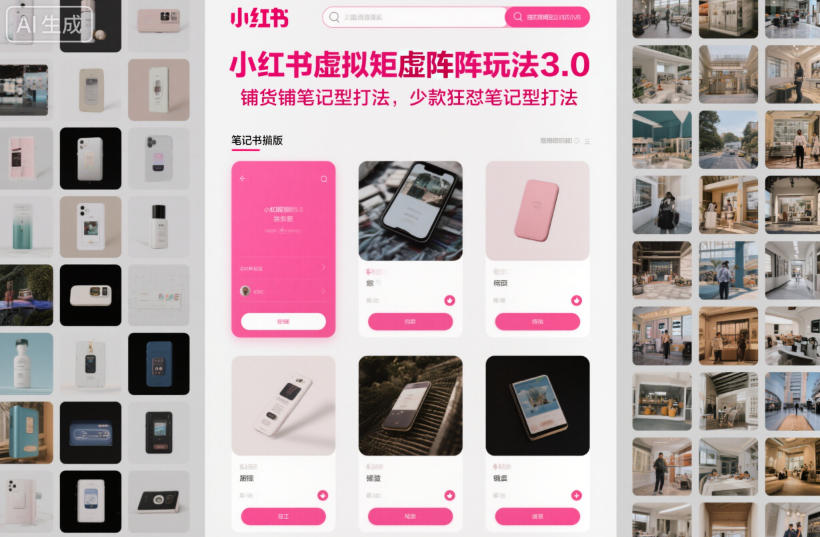 久爱副业网,网赚项目,网赚论坛博客网分享小红书虚拟矩阵玩法3.0，铺货铺笔记型打法，少款狂怼笔记型打法