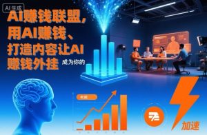 AI賺钱联盟，用AI賺钱、打造内容让AI成为你的賺钱外挂-就爱副业网