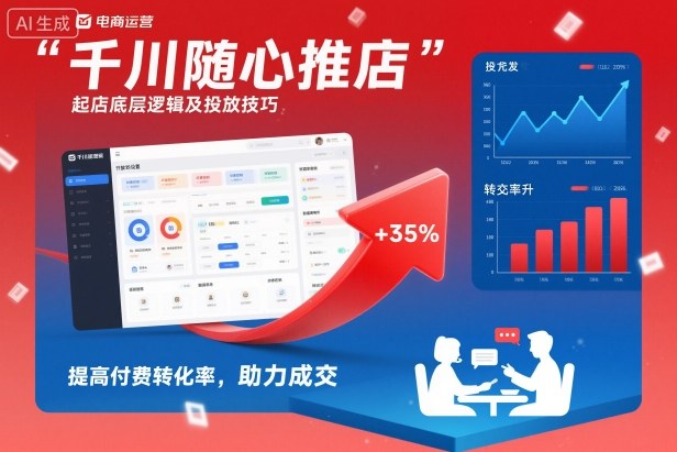 久爱副业网,网赚项目,网赚论坛博客网分享千川随心推起店底层逻辑及投放技巧,提高付费转化率,助力成交