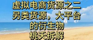 虚拟电商之二—另类的货源，大平台的衍生物-就爱副业网