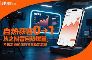 自热获客从0到1之抖音自热爆量，不投流也能在抖音拿稳定流量-就爱副业网