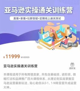 老陈聊跨境-25年亚马逊实操通关训练营39期11月一手更新(价值11999元)_-就爱副业网