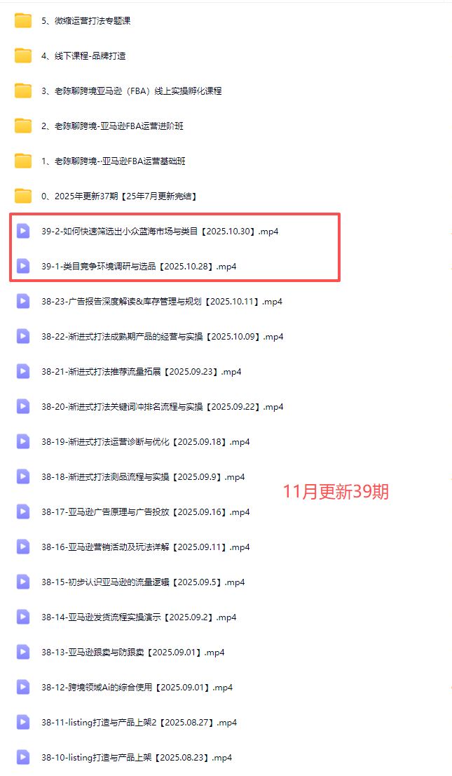 图片[2]-老陈聊跨境-25年亚马逊实操通关训练营39期11月一手更新(价值11999元)_-就爱副业网
