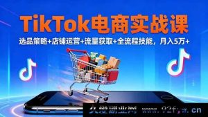 16422期TikTok电商实战秘籍:10月选品、店铺运营、流量获取全流程技能,助你月入5万+-就爱副业网