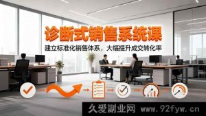 16435期：深度剖析诊断式销售系统课，构建标准化销售体系，显著提高成交转化率-就爱副业网