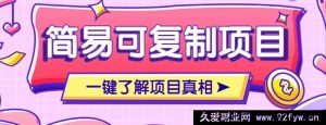 超简易易复制冷门小项目，每日仅需3分钟，单笔轻松赚200+【详细实操步骤揭秘】-就爱副业网