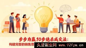（16465期）10步绝杀成交秘籍：打造完备销售思维架构，精通高效成交关键心法-就爱副业网