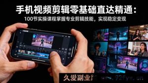 （16466期）从手机视频剪辑小白到大神：100节实操课助你精通专业剪辑技能，开启稳赢之路-就爱副业网