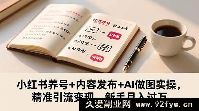 图片[1]-16498期！小红书养号及内容发布+AI做图实战，新手精准引流月入过万秘籍-就爱副业网