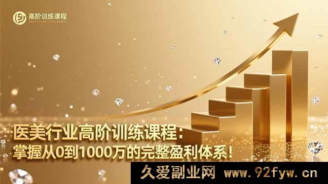 图片[1]-（16508期）医美高阶培训秘籍：开启千万盈利全流程体系！-就爱副业网