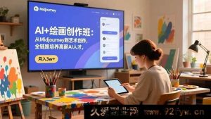 （16597期）AI绘画创作特训：打通Midjourney到艺术创作路径，全方位培育高酬AI人才，轻松月入3w+-就爱副业网