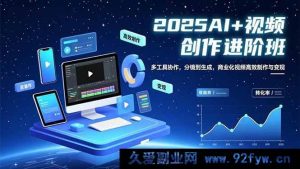 （16622期）AI赋能视频创作高阶班：多工具协同，从分镜至生成，实现商业化视频高效制作与变现新突破-就爱副业网
