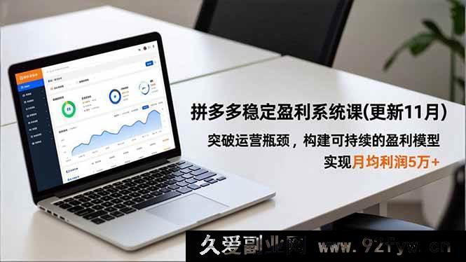 图片[1]-（16641期）拼多多高效盈利秘籍课（11月更新），打破运营困局，打造持久盈利模式，月赚五万不是梦-就爱副业网