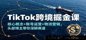 TikTok跨境赚钱秘籍，核心要点+账号实操+物流推广，头部达人领你深挖商机-就爱副业网