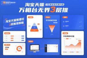 淘宝天猫推爆班原创高阶第75期，万相台无界3层推-就爱副业网