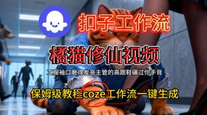 Coze扣子工作流一键生成橘猫修仙视频，保姆级搭建教程-就爱副业网