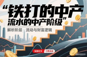 付费文章:铁打的中产,流水的中产阶级-就爱副业网