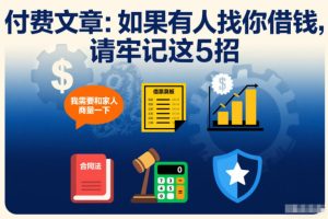 付费文章:如果有人找你借钱,请牢记这5招-就爱副业网