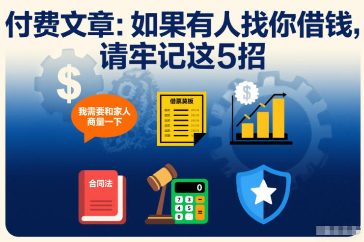 久爱副业网,网赚项目,网赚论坛博客网分享付费文章:如果有人找你借钱,请牢记这5招
