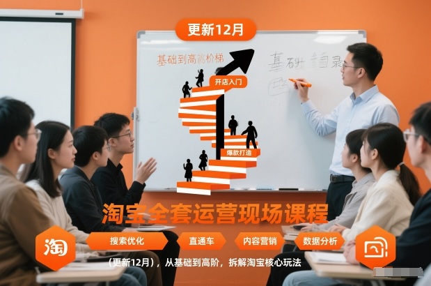 久爱副业网,网赚项目,网赚论坛博客网分享淘宝全套运营现场课程(更新12月),从基础到高阶,拆解淘宝核心玩法