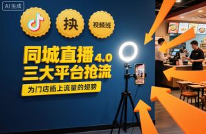 同城直播实操班4.0，三大平台抢流，为门店插上流量的翅膀-就爱副业网